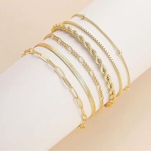 NEW GOLD BRACELET SET